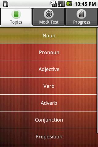 Grammar: Parts Of Speech Android Education