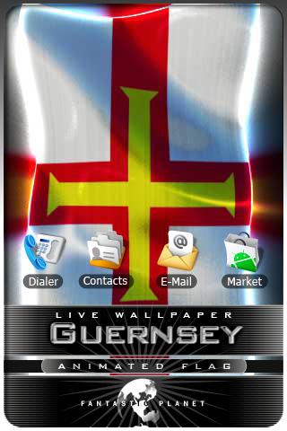 GUERNSEY LIVE FLAG Android Personalization