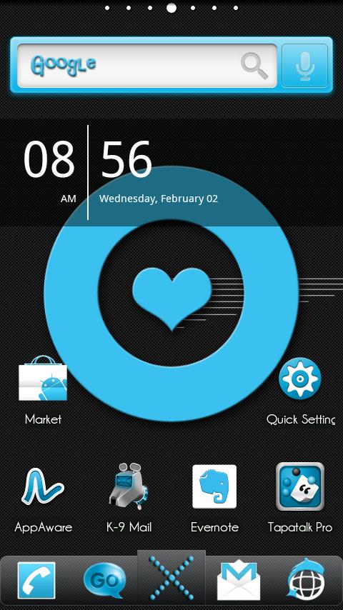 ADW Theme MissDroid BLUE