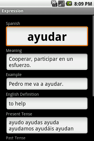 Essential Spanish: Verbs Android Reference
