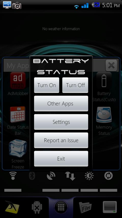 Battery Status Bar (AD Free) Android Tools