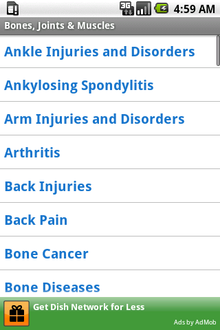 Bones, Joints & Muscles Android Health
