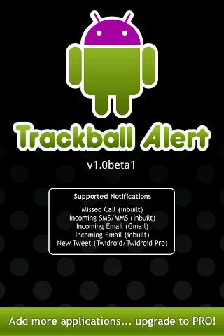 Trackball Alert Android Communication