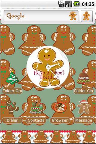 Gingerbread Holidays Android Themes