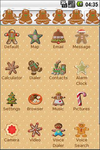 Gingerbread Holidays Android Themes