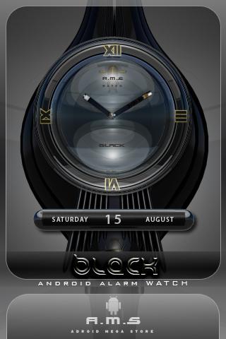 DROID BLACK CLOCK alarm clock Android Lifestyle