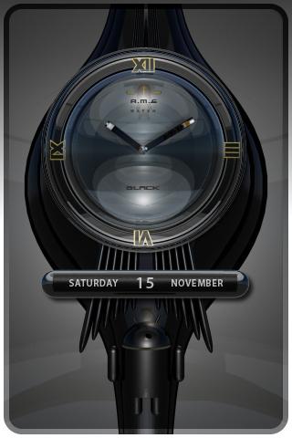 DROID BLACK CLOCK alarm clock Android Lifestyle