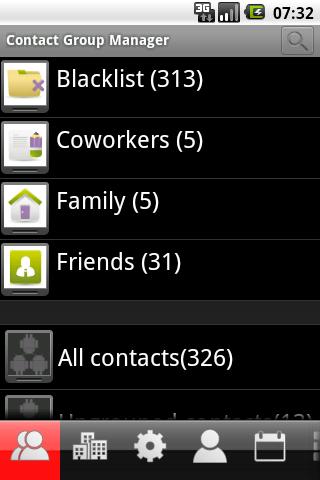 Contact Group Manager Android Communication