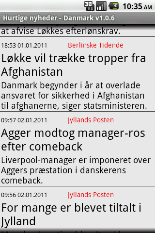 Hurtige nyheder – Danmark Android News & Magazines