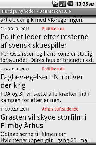 Hurtige nyheder – Danmark Android News & Magazines