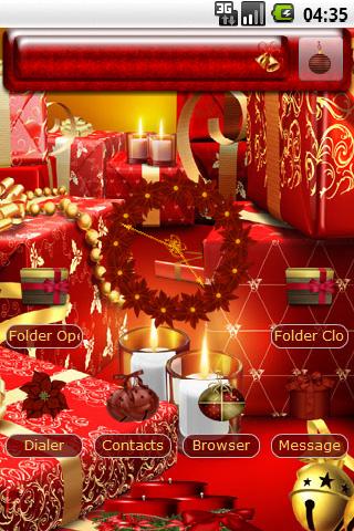 Crimson & Gold Christmas Android Themes