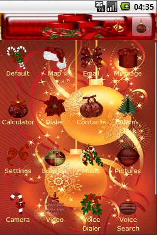 Crimson & Gold Christmas Android Themes