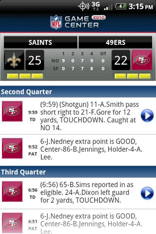 NFL.com Game Center Lite Android Sports