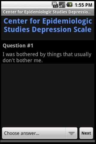 CES Depression Scale Android Health & Fitness