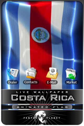 COSTA RICA LIVE FLAG Android Entertainment