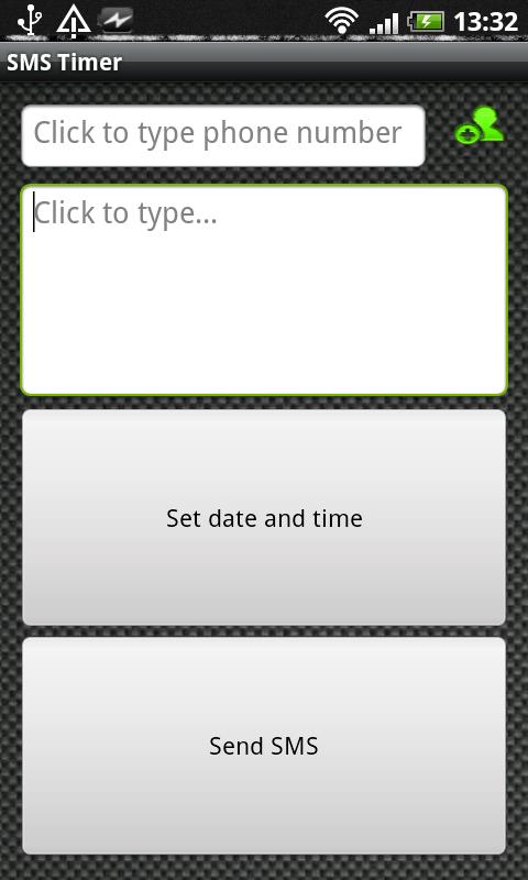 SMS Text Message Timer Android Communication