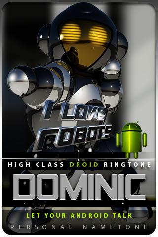 DOMINIC nametone droid Android Lifestyle
