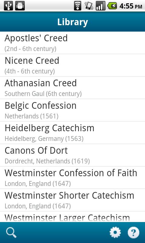 Christian Creeds & Reformed Co Android Reference
