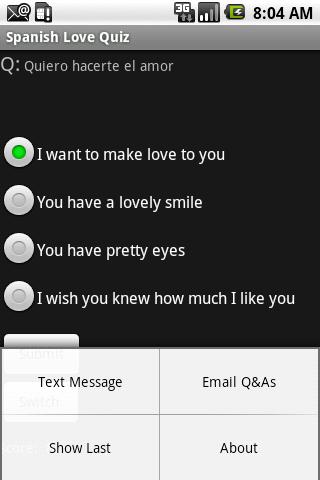 Spanish Flirt Generator & Quiz Android Social