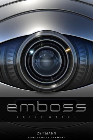 designer clock EMBOSS
