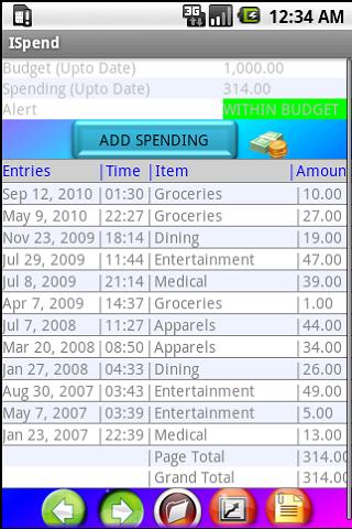 ISpend (Spending Monitor) Android Finance
