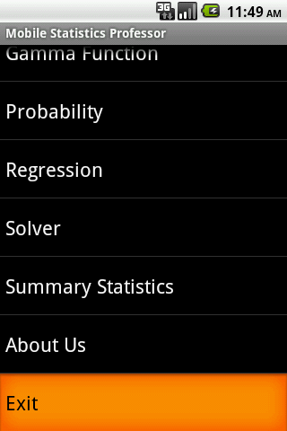 Mobile Statistics Professor Android Productivity