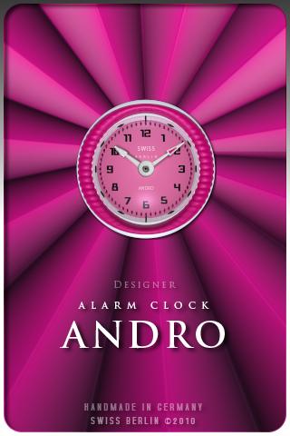 DROID PINK alarm clock themes