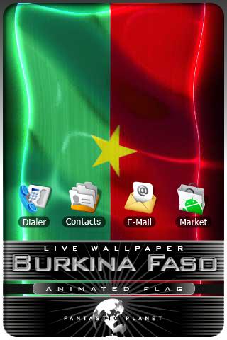 BURKINA FASO LIVE FLAG Android Entertainment