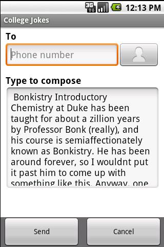 College Jokes Android Personalization