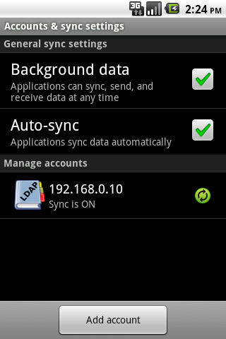 LDAP Sync Android Productivity