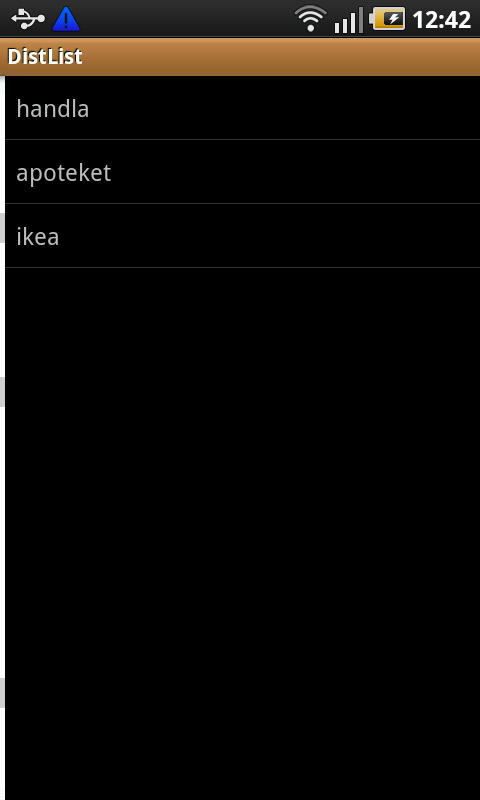 DistList Android Communication