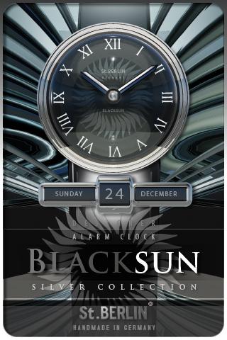 BLACK SUN alarm clock widget Android Themes