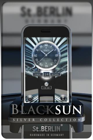 BLACK SUN alarm clock widget Android Themes