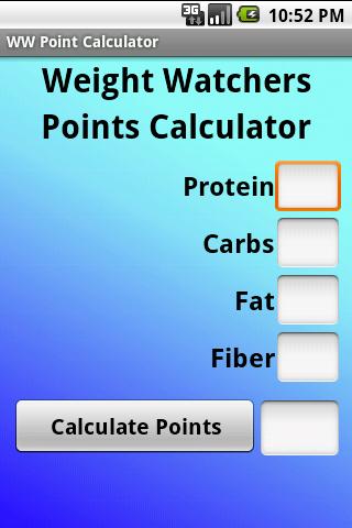 WW Points Calculator Basic Android Health