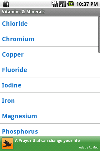 Vitamins & Minerals Android Health
