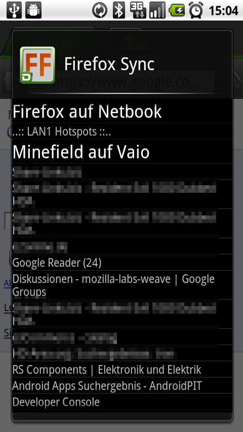 Firefox Sync for DolphinHD Android Communication