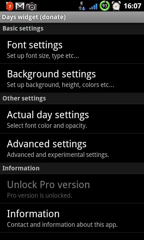 Days widget (donate) Android Tools
