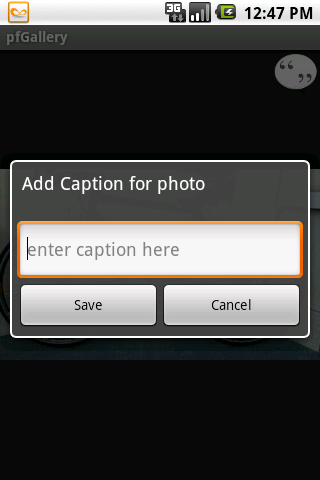 pfCaption Android Social