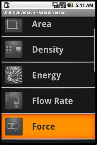 Unit Converter gratis version Android Reference