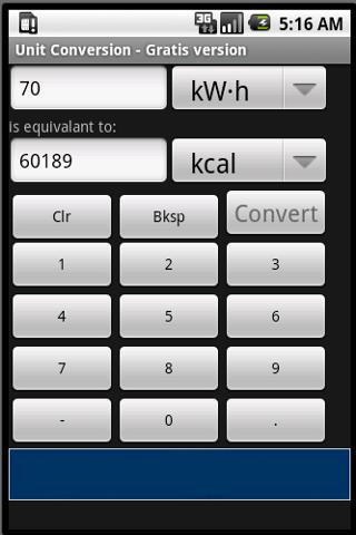 Unit Converter gratis version Android Reference