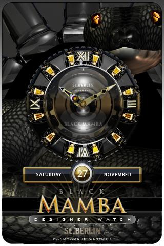 BLACK MAMBA alarm clock theme Android Entertainment
