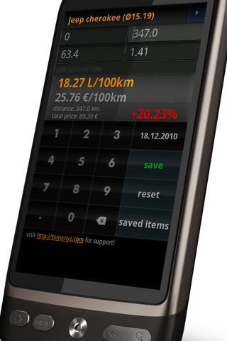 fuel calculator mileage Android Finance