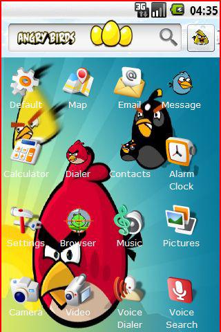 Angry Birds HD Theme 3D Android Themes