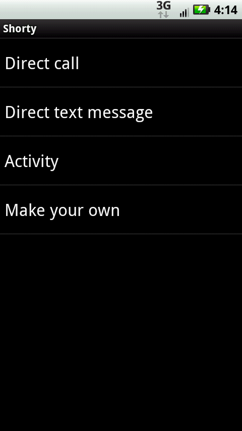 Shorty, Shortcut Maker Android Tools