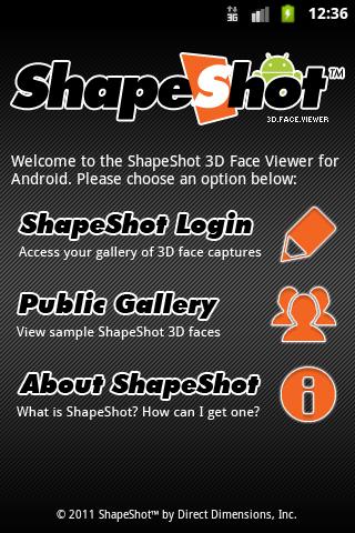 ShapeShot 3D Face Viewer Android Media & Video