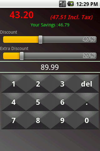 Sale Percent Calc Android Shopping