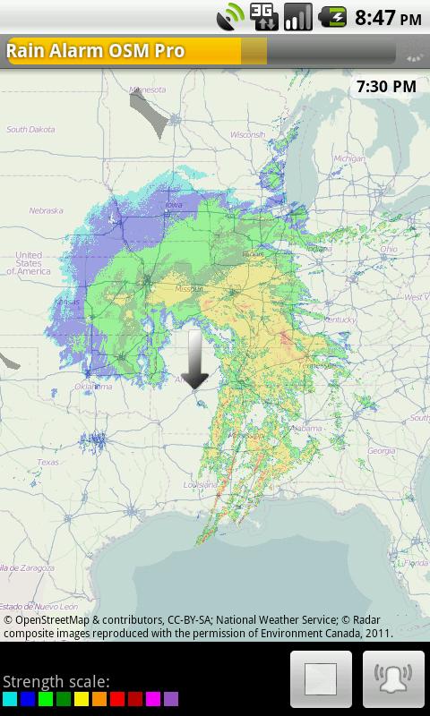 Rain Alarm OSM Pro Android Weather