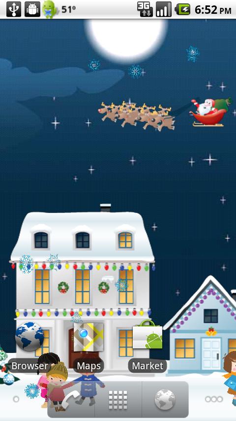 Christmas Town Live Wallpaper Android Themes