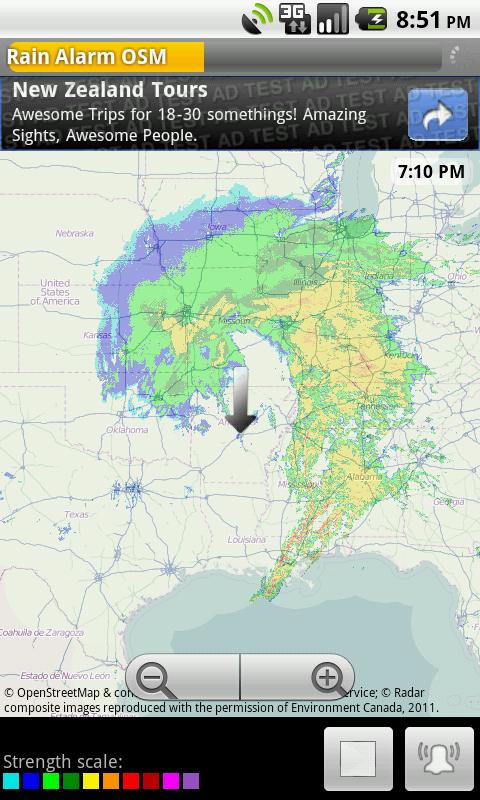 Rain Alarm OSM Android Weather