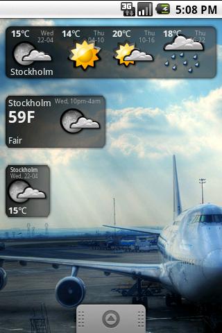 Snowstorm weather widget Android Weather